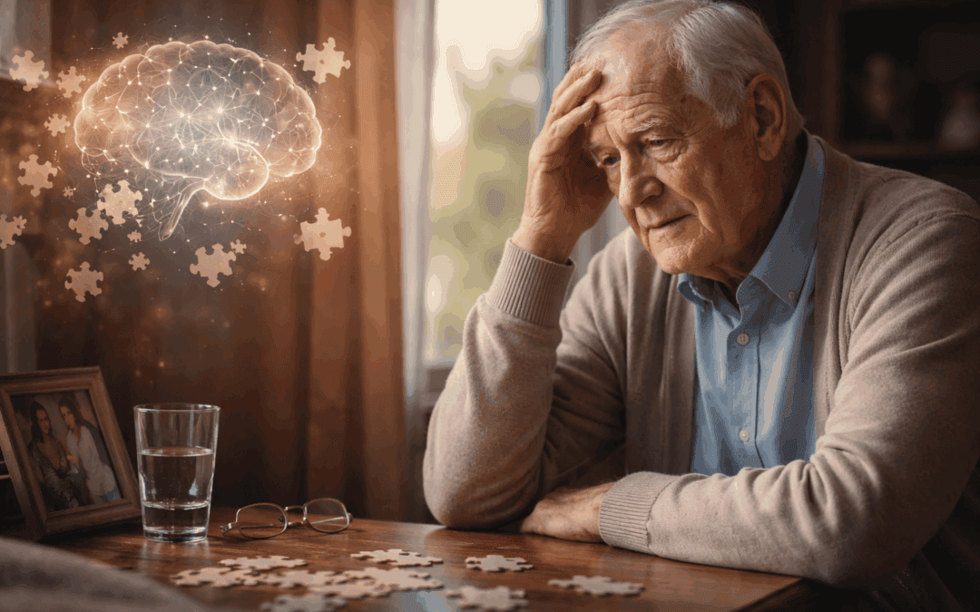 Une photo d'un homme atteint de la maladi d'Alzheimer