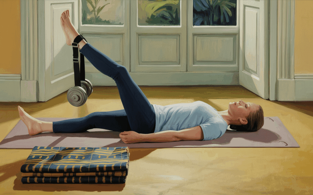 femme exécutant un exercice de musculation en decubitus dorsal